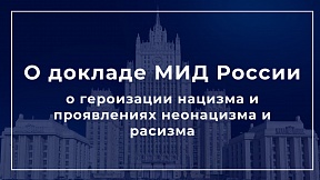 О докладе МИД России о героизации нацизма и проявлениях неонацизма и расизма