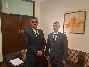 On the Presentation of the Copies of Letters of Credence by Russian Ambassador to Pakistan H.E. Mr. Albert Khorev